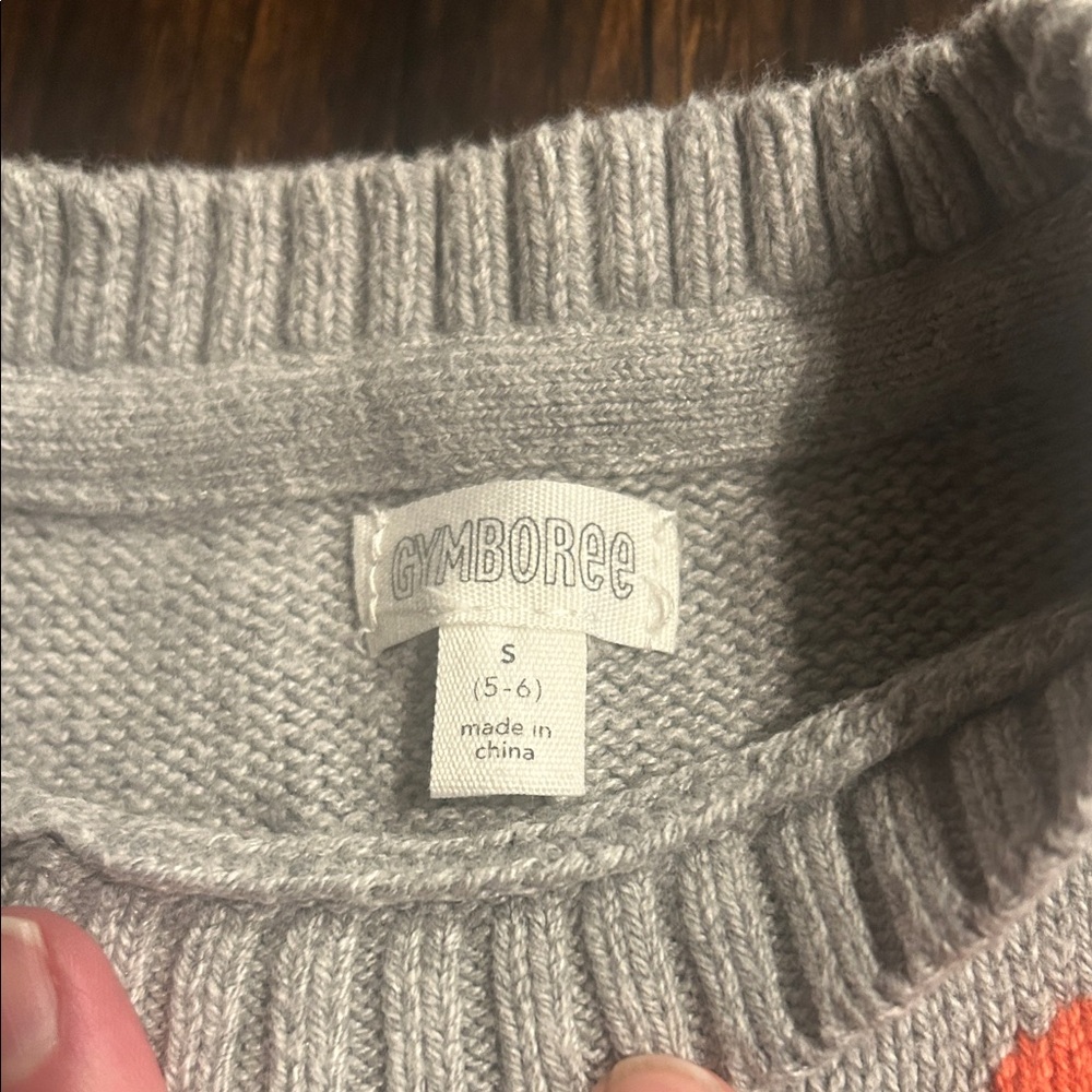 Gymboree Gray Sweater with Blue and Orange Mountain Design - Picture 2 of 6